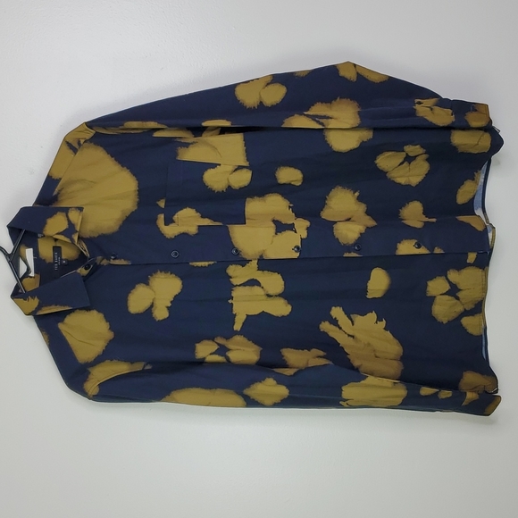 Ted Baker Shirts Ted Baker Mens Blurred Floral Button Down Collared